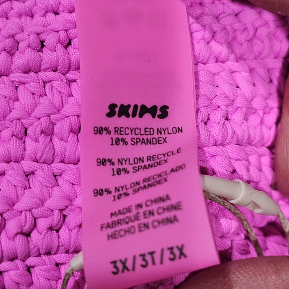 Skims Crochet Swim Bikini Bottoms In Taffy Size 3X NWT MSRP $98 - Picture 6 of 7